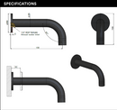 Meir Universal Round Curved Spout 130mm - Matte Black