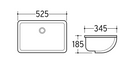 Novelli Undermount Basin With Overflow - Gloss White