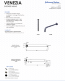 Venezia Overhead Rain Shower With 300mm Ceiling Arm