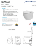 Gemelli Wall Faced Rimless Pan With Seat