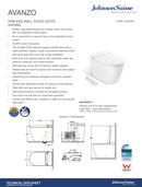 Avanzo Smart Toilet Wall Faced Rimless Suite