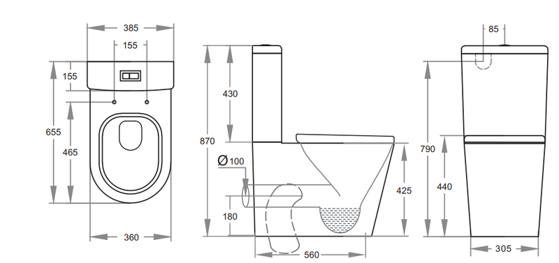 Novelli Tornado Flush Back To Wall Toilet Suite