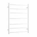 Thermogroup 7 Bar Straight Round Heated Towel Ladder 600mm Satin White