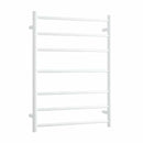 Thermogroup 7 Bar Straight Round Heated Towel Ladder 600mm Satin White