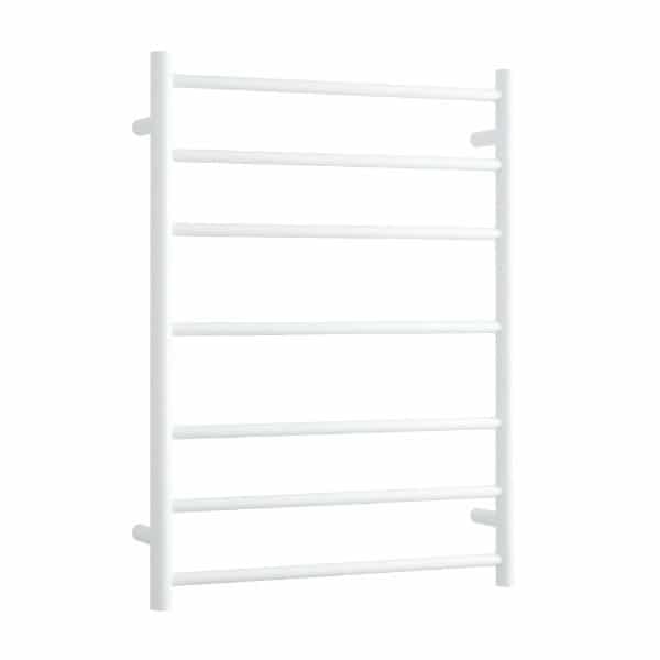 Thermogroup 7 Bar Straight Round Heated Towel Ladder 600mm Satin White