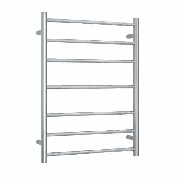 Thermogroup 7 Bar Straight Round Heated Towel Ladder 600mm Polished Stainless Steel