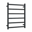 Thermogroup 6 Bar Straight Square Heated Towel Ladder 600mm Matte Black