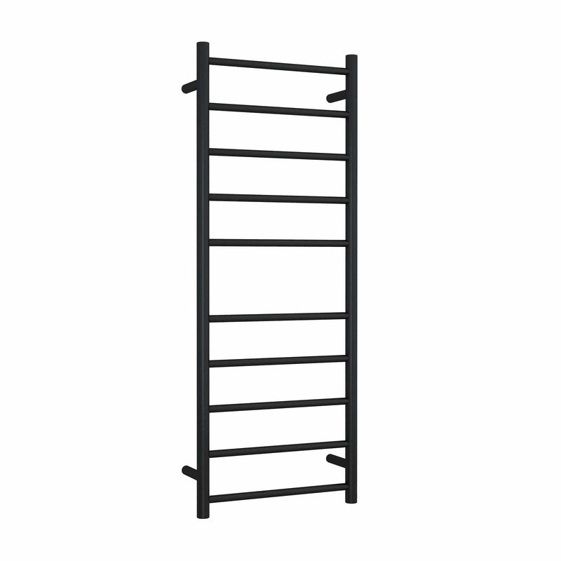 Thermogroup 10 Bar Straight Round Heated Towel Ladder 450mm Matte Black