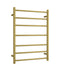 Thermogroup 7 Bar Straight Round Heated Towel Ladder 600mm Brushed Gold