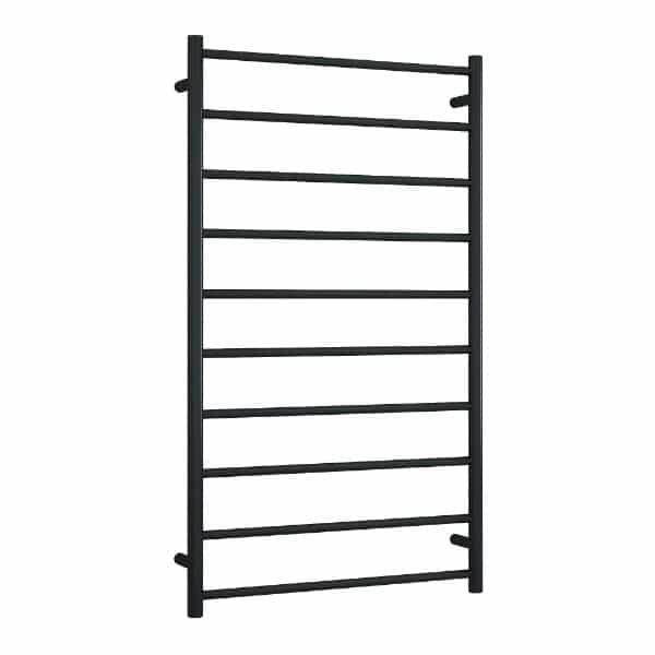 Thermogroup 10 Bar Straight Round Heated Towel Ladder 700mm Matte Black