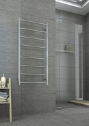 Thermogroup 8 Bar Straight Round Heated Towel Ladder 530mm Brushed Stainless Steel