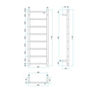 Thermogroup 8 Bar Heated Towel Ladder 400mm Polished Stainless Steel