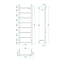 Thermogroup 8 Bar Heated Towel Ladder 400mm Polished Stainless Steel