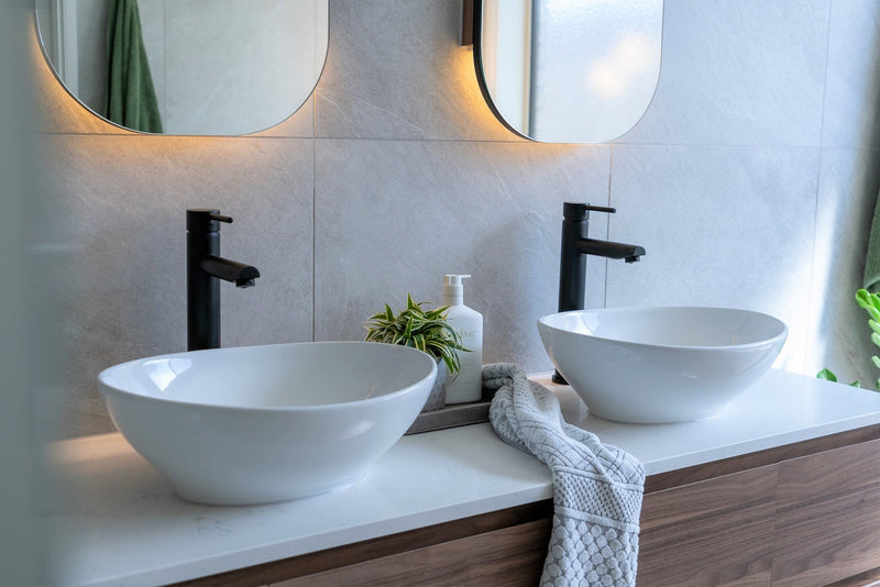 Meir Round Tall Basin Mixer - Matte Black