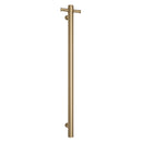 Thermogroup Round Vertical Single Bar Heated Towel Rail Brushed Brass