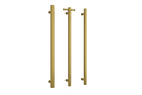 Thermogroup Round Vertical Single Bar Heated Towel Rail Brushed Gold
