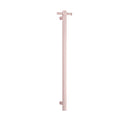 Thermogroup Round Vertical Single Bar Heated Towel Rail Dusty Pink