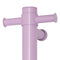 Thermogroup Round Vertical Single Bar Heated Towel Rail Lilac Satin