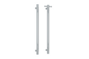 Thermogroup Round Vertical Single Bar Heated Towel Rail Polished Stainless