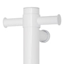 Thermogroup Round Vertical Single Bar Heated Towel Rail Satin White