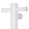 Thermogroup Round Vertical Single Bar Heated Towel Rail Satin White