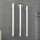 Thermogroup Round Vertical Single Bar Heated Towel Rail Satin White