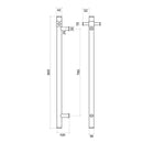 Thermogroup Round Vertical Single Bar Heated Towel Rail Satin White