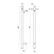 Thermogroup Round Vertical Single Bar Heated Towel Rail Satin White