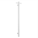 Thermogroup Round Vertical Single Bar Heated Towel Rail Satin White