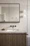 Meir Round Quarter Turn Wall Top Assemblies - Shadow Gunmetal