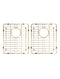 Lavello Protection Grid for MKSP-D760440 (2pcs) - Brushed Bronze Gold