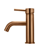 Meir Round Basin Mixer Curved - Lustre Bronze