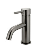 Meir Round Basin Mixer Curved - Shadow Gunmetal