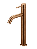 Meir Piccola Tall Basin Mixer Tap with 130mm Spout - Lustre Bronze