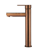 Meir Round Paddle Tall Basin Mixer - Lustre Bronze