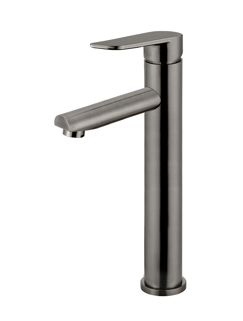Meir Round Paddle Tall Basin Mixer - Shadow Gunmetal