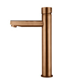 Meir Round Pinless Tall Basin Mixer - Lustre Bronze