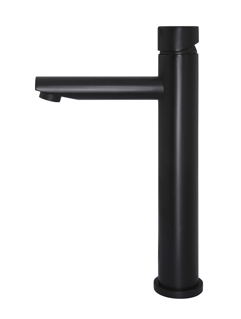 Meir Round Pinless Tall Basin Mixer - Matte Black