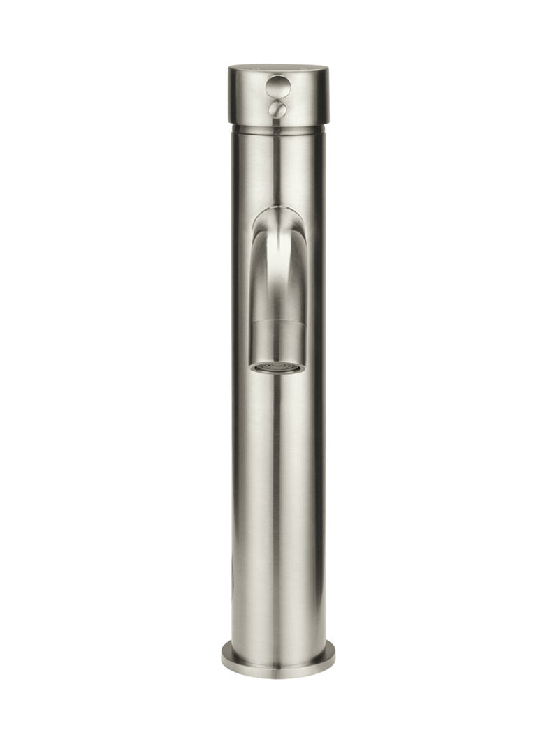 Meir Round Tall Curved Basin Mixer - Brushed Nickel