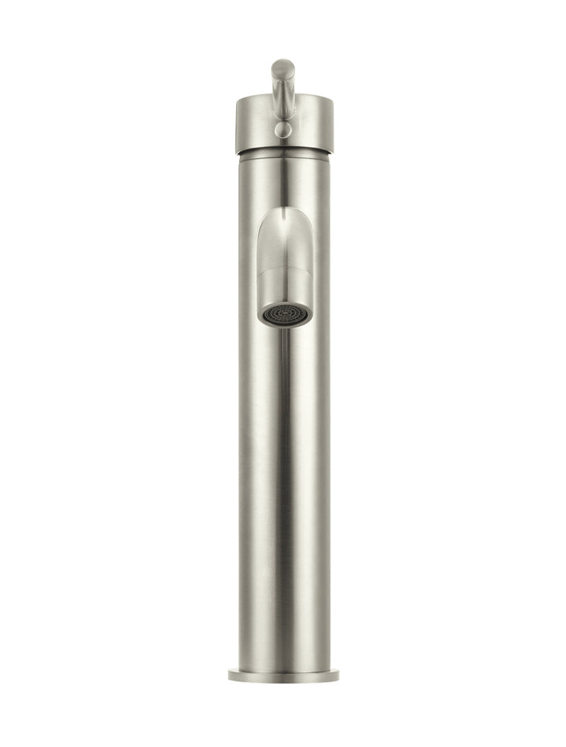 Meir Round Tall Curved Basin Mixer - Brushed Nickel