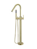 Round Freestanding Bath Spout and Hand Shower - PVD Tiger Bronze