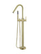Round Freestanding Bath Spout and Hand Shower - PVD Tiger Bronze