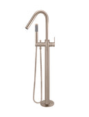 Meir Round Paddle Freestanding Bath Spout and Hand Shower - Champagne
