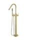 Round Paddle Freestanding Bath Spout and Hand Shower - PVD Tiger Bronze