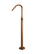 Meir Round Pinless Freestanding Bath Spout and Hand Shower - Lustre Bronze