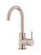 Meir Round Gooseneck Basin Mixer with Cold Start - Champagne