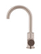 Meir Round Gooseneck Basin Mixer with Cold Start - Champagne