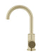 Meir Round Gooseneck Basin Mixer with Cold Start - Tiger Bronze