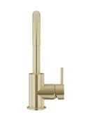 Meir Round Gooseneck Basin Mixer with Cold Start - Tiger Bronze