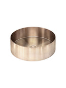 Meir Lavello Round Steel Bathroom Basin 380 x 110 - PVD Champagne